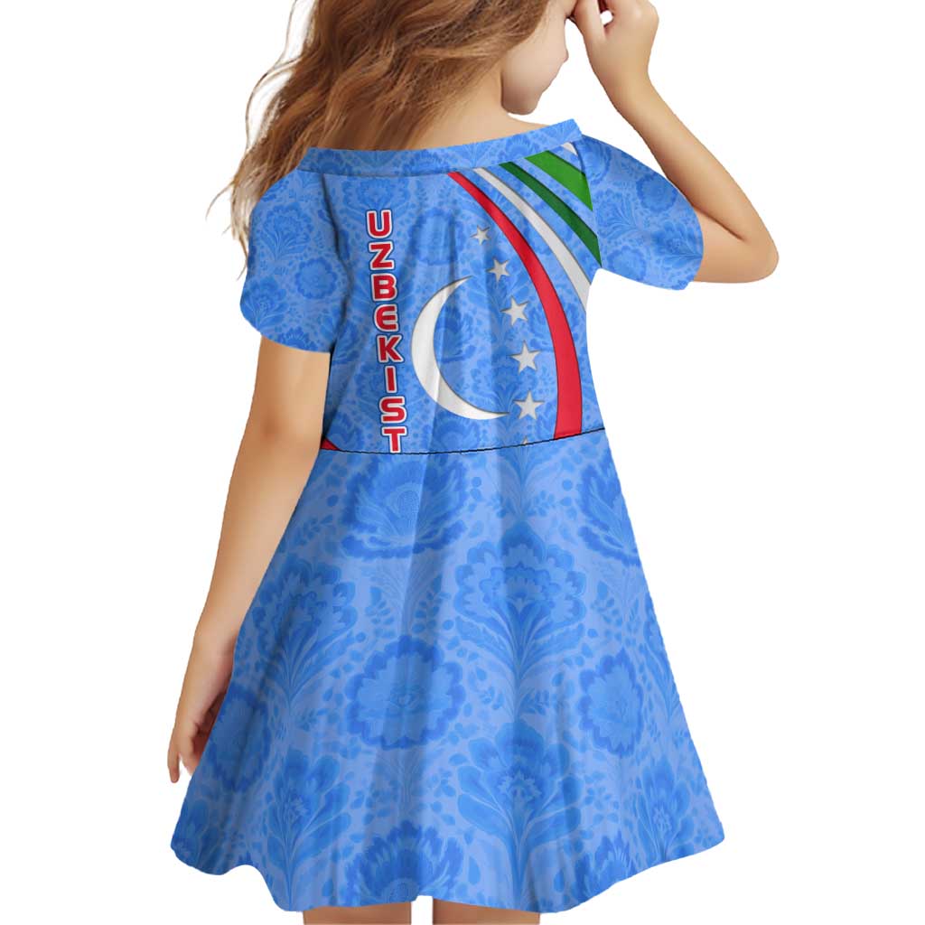 Uzbekistan Family Matching Puletasi and Hawaiian Shirt with Crescent Star and Ornamental Swirl Design - Wonder Print Shop