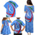 Uzbekistan Family Matching Puletasi and Hawaiian Shirt with Crescent Star and Ornamental Swirl Design - Wonder Print Shop
