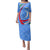 Uzbekistan Family Matching Puletasi and Hawaiian Shirt with Crescent Star and Ornamental Swirl Design - Wonder Print Shop