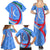 Uzbekistan Family Matching Summer Maxi Dress and Hawaiian Shirt with Crescent Star and Ornamental Swirl Design - Wonder Print Shop