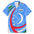 Uzbekistan Family Matching Summer Maxi Dress and Hawaiian Shirt with Crescent Star and Ornamental Swirl Design - Wonder Print Shop