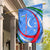 Uzbekistan Garden Flag with Crescent Star and Ornamental Swirl Design - Wonder Print Shop