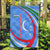 Uzbekistan Garden Flag with Crescent Star and Ornamental Swirl Design - Wonder Print Shop