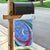 Uzbekistan Garden Flag with Crescent Star and Ornamental Swirl Design - Wonder Print Shop