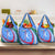 Uzbekistan Grocery Bag with Crescent Star and Ornamental Swirl Design - Wonder Print Shop
