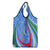 Uzbekistan Grocery Bag with Crescent Star and Ornamental Swirl Design - Wonder Print Shop