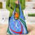 Uzbekistan Grocery Bag with Crescent Star and Ornamental Swirl Design - Wonder Print Shop