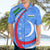 Uzbekistan Hawaiian Shirt with Crescent Star and Ornamental Swirl Design - Wonder Print Shop