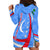Uzbekistan Hoodie Dress with Crescent Star and Ornamental Swirl Design - Wonder Print Shop