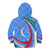 Uzbekistan Kid Hoodie with Crescent Star and Ornamental Swirl Design - Wonder Print Shop