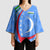 Uzbekistan Kimono Sleeve Blouse with Crescent Star and Ornamental Swirl Design - Wonder Print Shop
