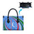 Uzbekistan Leather Bag with Crescent Star and Ornamental Swirl Design - Wonder Print Shop