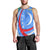 Uzbekistan Men Tank Top with Crescent Star and Ornamental Swirl Design - Wonder Print Shop