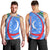 Uzbekistan Men Tank Top with Crescent Star and Ornamental Swirl Design - Wonder Print Shop