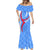 Uzbekistan Mermaid Dress with Crescent Star and Ornamental Swirl Design - Wonder Print Shop