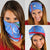Uzbekistan Neck Gaiter with Crescent Star and Ornamental Swirl Design TS04