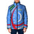 Uzbekistan Padded Jacket with Crescent Star and Ornamental Swirl Design - Wonder Print Shop