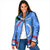 Uzbekistan Padded Jacket with Crescent Star and Ornamental Swirl Design - Wonder Print Shop