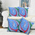 Uzbekistan Pillow Cover with Crescent Star and Ornamental Swirl Design - Wonder Print Shop