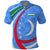 Uzbekistan Polo Shirt with Crescent Star and Ornamental Swirl Design - Wonder Print Shop
