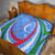 Uzbekistan Quilt with Crescent Star and Ornamental Swirl Design - Wonder Print Shop