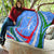 Uzbekistan Quilt with Crescent Star and Ornamental Swirl Design - Wonder Print Shop