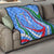 Uzbekistan Quilt with Crescent Star and Ornamental Swirl Design - Wonder Print Shop