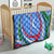 Uzbekistan Quilt with Crescent Star and Ornamental Swirl Design - Wonder Print Shop