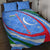 Uzbekistan Quilt Bed Set with Crescent Star and Ornamental Swirl Design - Wonder Print Shop