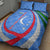 Uzbekistan Quilt Bed Set with Crescent Star and Ornamental Swirl Design - Wonder Print Shop