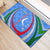 Uzbekistan Rubber Doormat with Crescent Star and Ornamental Swirl Design - Wonder Print Shop