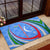 Uzbekistan Rubber Doormat with Crescent Star and Ornamental Swirl Design - Wonder Print Shop
