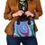 Uzbekistan Shoulder Handbag with Crescent Star and Ornamental Swirl Design - Wonder Print Shop