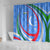 Uzbekistan Shower Curtain with Crescent Star and Ornamental Swirl Design - Wonder Print Shop