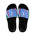 Uzbekistan Slide Sandals with Crescent Star and Ornamental Swirl Design - Wonder Print Shop
