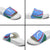 Uzbekistan Slide Sandals with Crescent Star and Ornamental Swirl Design - Wonder Print Shop