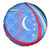 Uzbekistan Spare Tire Cover with Crescent Star and Ornamental Swirl Design - Wonder Print Shop
