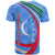 Uzbekistan T Shirt with Crescent Star and Ornamental Swirl Design - Wonder Print Shop
