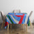 Uzbekistan Tablecloth with Crescent Star and Ornamental Swirl Design - Wonder Print Shop