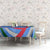 Uzbekistan Tablecloth with Crescent Star and Ornamental Swirl Design - Wonder Print Shop