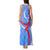 Uzbekistan Tank Maxi Dress with Crescent Star and Ornamental Swirl Design - Wonder Print Shop