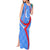Uzbekistan Tank Maxi Dress with Crescent Star and Ornamental Swirl Design - Wonder Print Shop