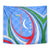 Uzbekistan Tapestry with Crescent Star and Ornamental Swirl Design - Wonder Print Shop