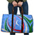 Uzbekistan Travel Bag with Crescent Star and Ornamental Swirl Design - Wonder Print Shop