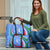 Uzbekistan Travel Bag with Crescent Star and Ornamental Swirl Design - Wonder Print Shop