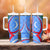 Uzbekistan Tumbler With Handle with Crescent Star and Ornamental Swirl Design - Wonder Print Shop