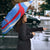 Uzbekistan Umbrella with Crescent Star and Ornamental Swirl Design - Wonder Print Shop