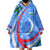 Uzbekistan Wearable Blanket Hoodie with Crescent Star and Ornamental Swirl Design - Wonder Print Shop