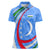 Uzbekistan Women Polo Shirt with Crescent Star and Ornamental Swirl Design - Wonder Print Shop