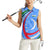 Uzbekistan Women Sleeveless Polo Shirt with Crescent Star and Ornamental Swirl Design - Wonder Print Shop